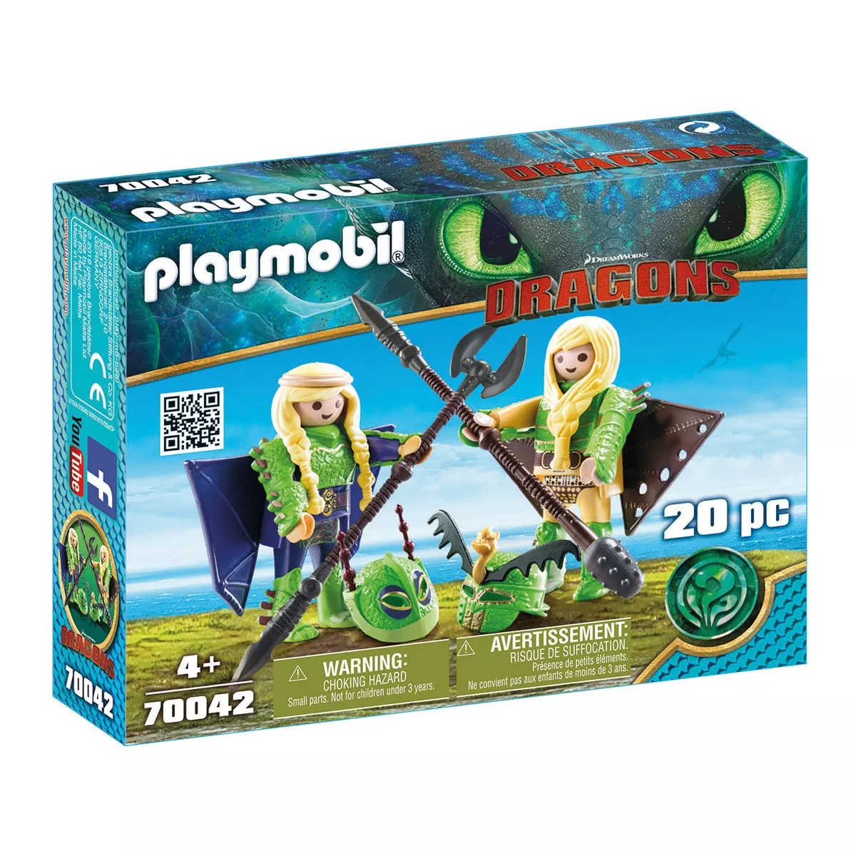 Playmobil - Chusco Y Brusca Con Traje Volador Dragons Dreamworks Dragons barato