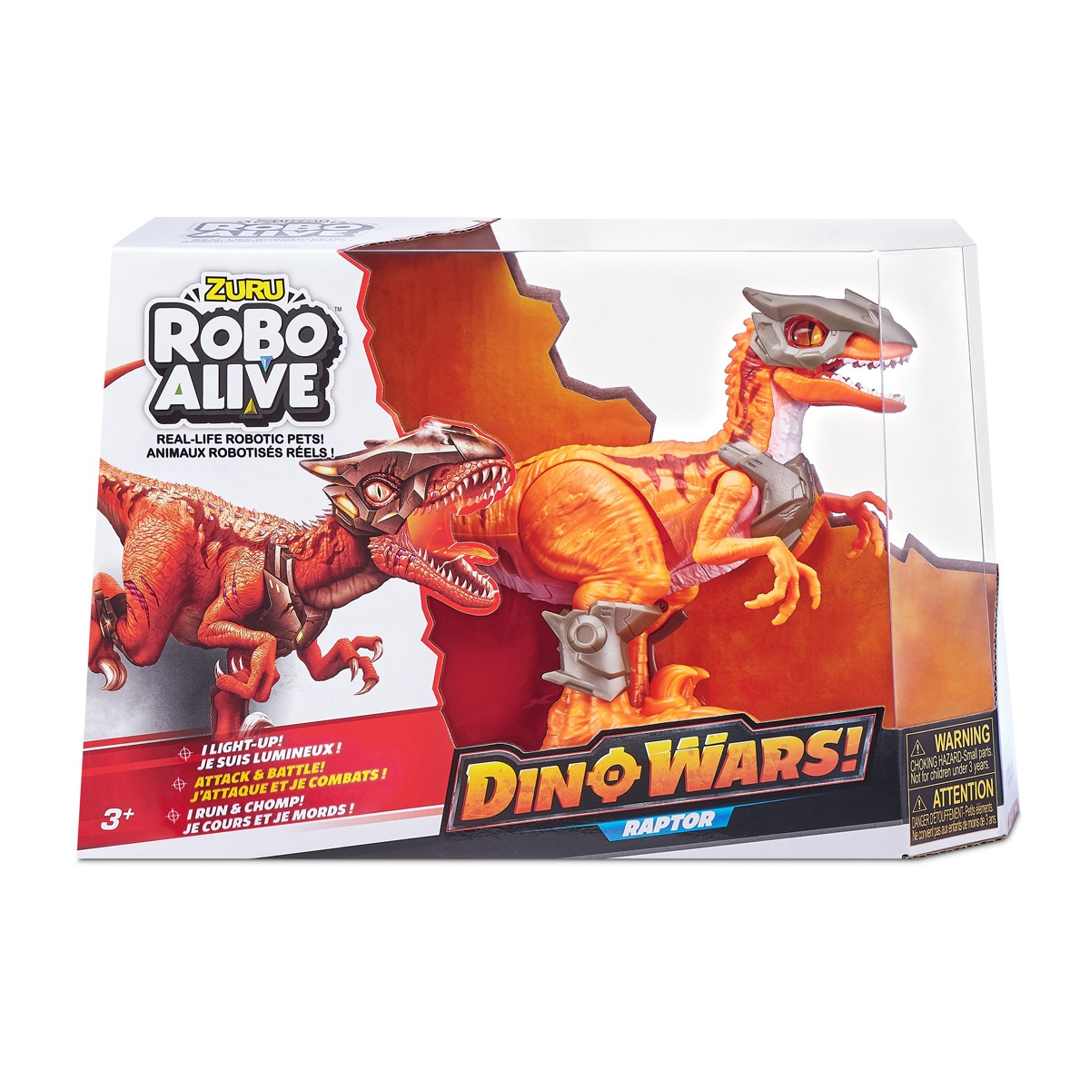 Dino wars raptor acorazado electrónico con movimiento realista barato